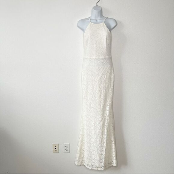 NEW Lulu's Ephemeral Allure Ivory Lace Maxi Wedding Bridal Long Dress Size Small - Picture 3 of 11